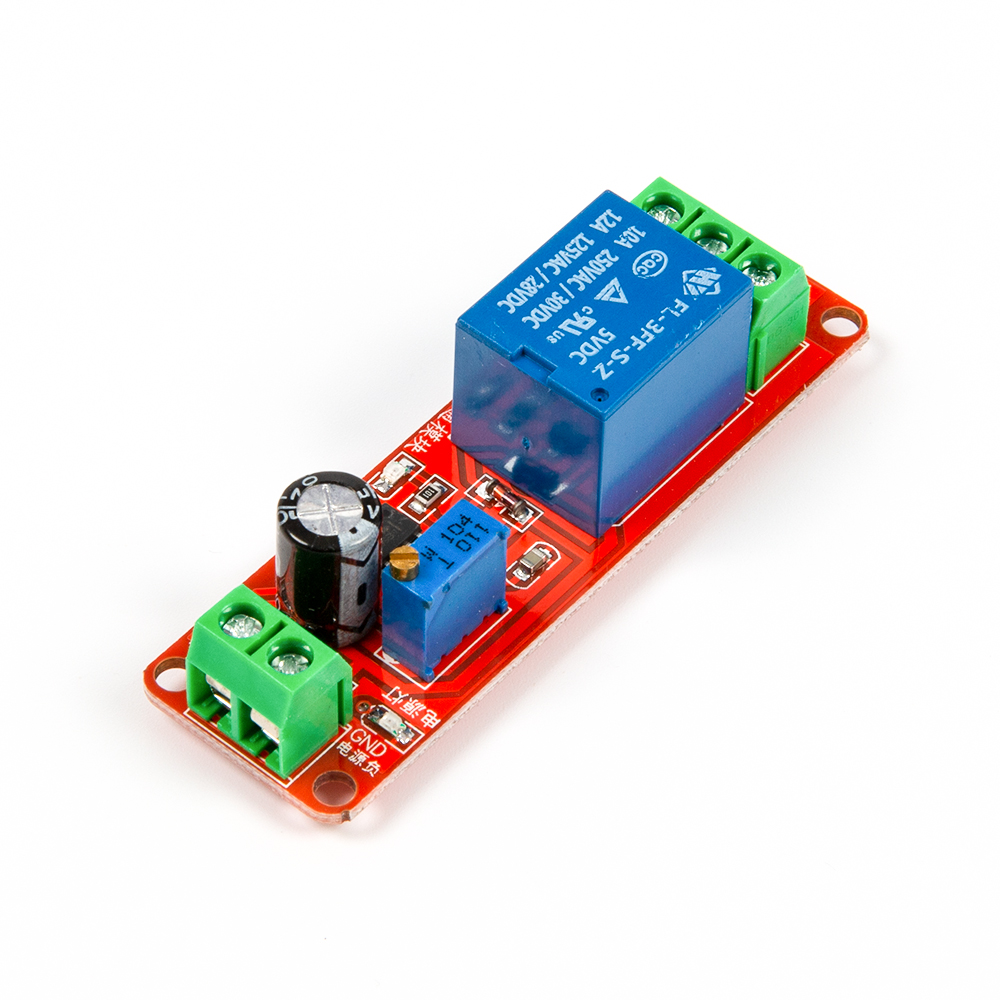 Одноканальное реле с задержкой времени NE555, 5в красная плата